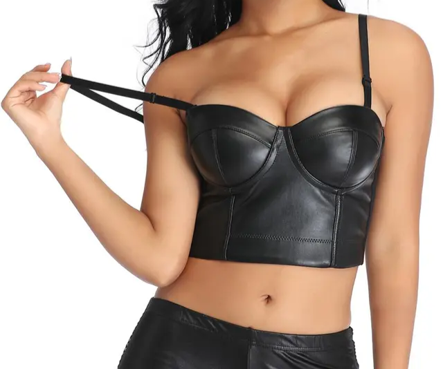 Hype Me Up Faux Leather Bustier