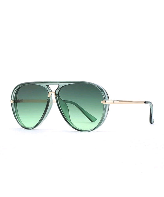 Simplicity Aviator Sunglasses Green