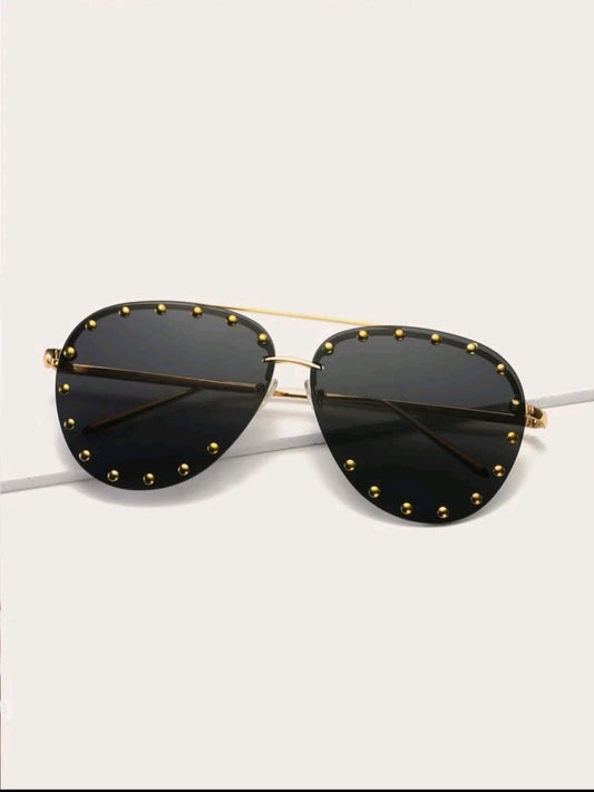 Move in Silence Studded Aviators