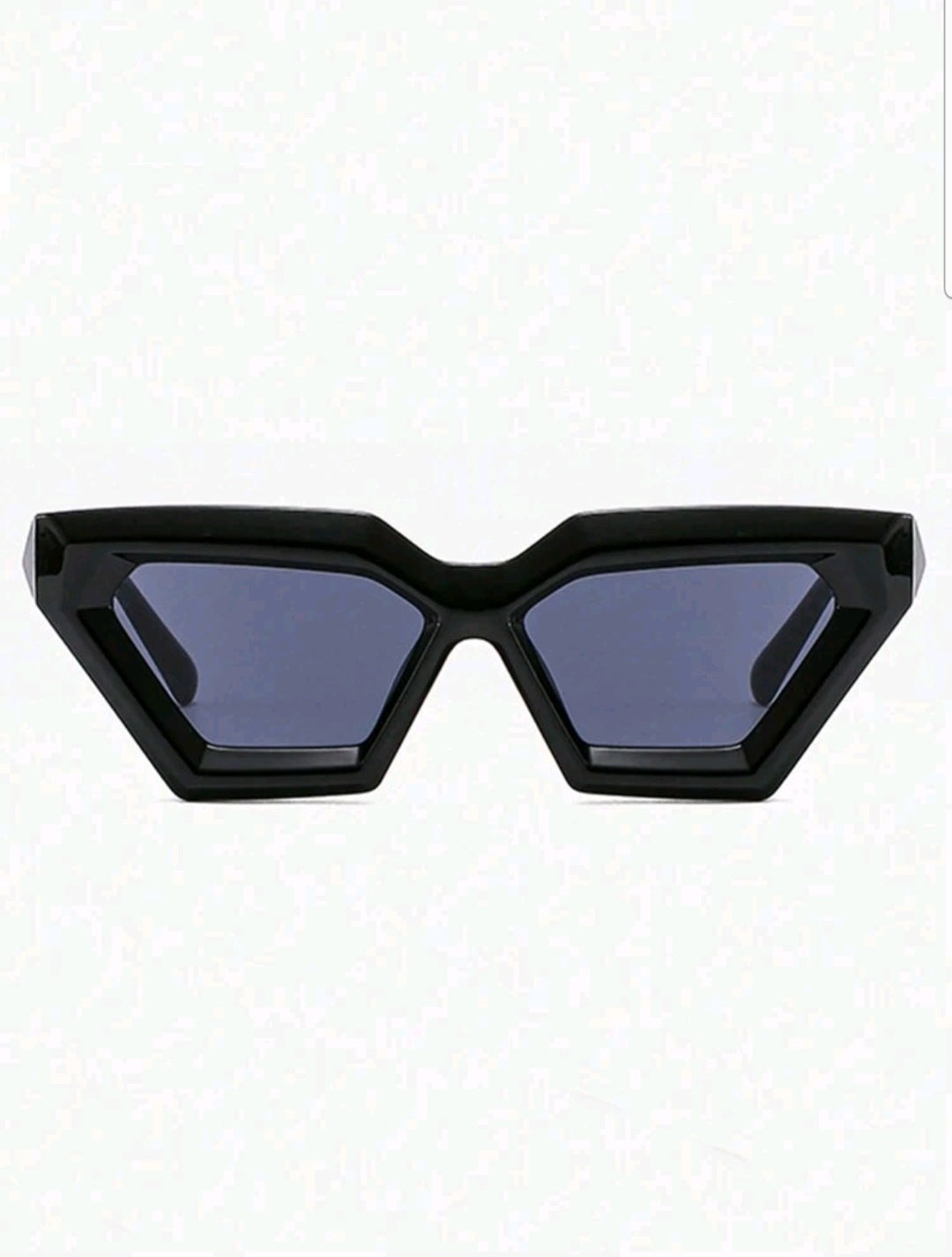 Black Geometric Frame Sunglasses